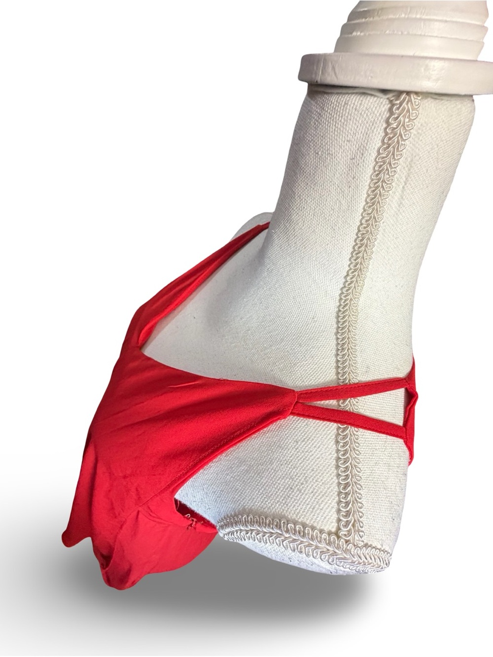 One One Six Red Asymmetrical High-Low Tiered Maxi Dress, S - Picture 2 of 11